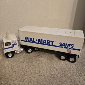 Vintage Nylint 18-Wheeler toy truck featuring the Walmart and Sam's Club logos
